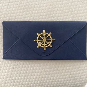 Nautical navy clutch